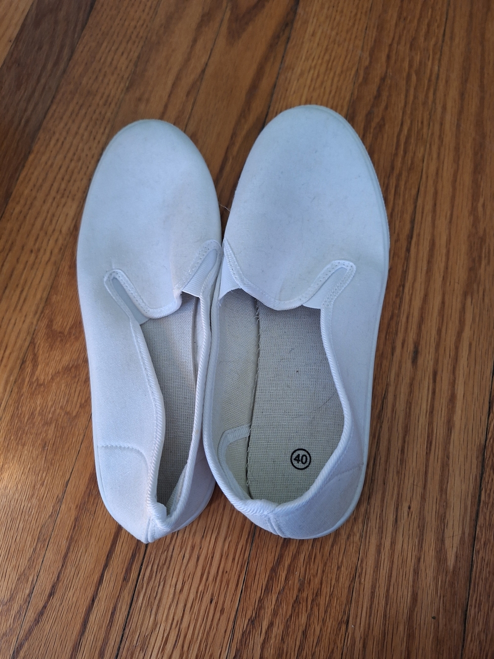 Slip-On Canvas Sneakers in White